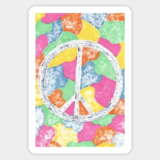 Tie-Dye Peace Sign Sticker